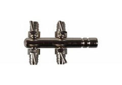 LUCHTVERDELER 9MM 4 WEG MET KRAAN