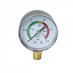 MANOMETER 50mm ¼” RADIAAL CONNECTIE