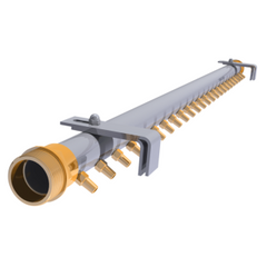 WATERGORDIJN RVS 1,00 ML Ø35 MM IN. 2 X Ø 1¼"M 24 UIT