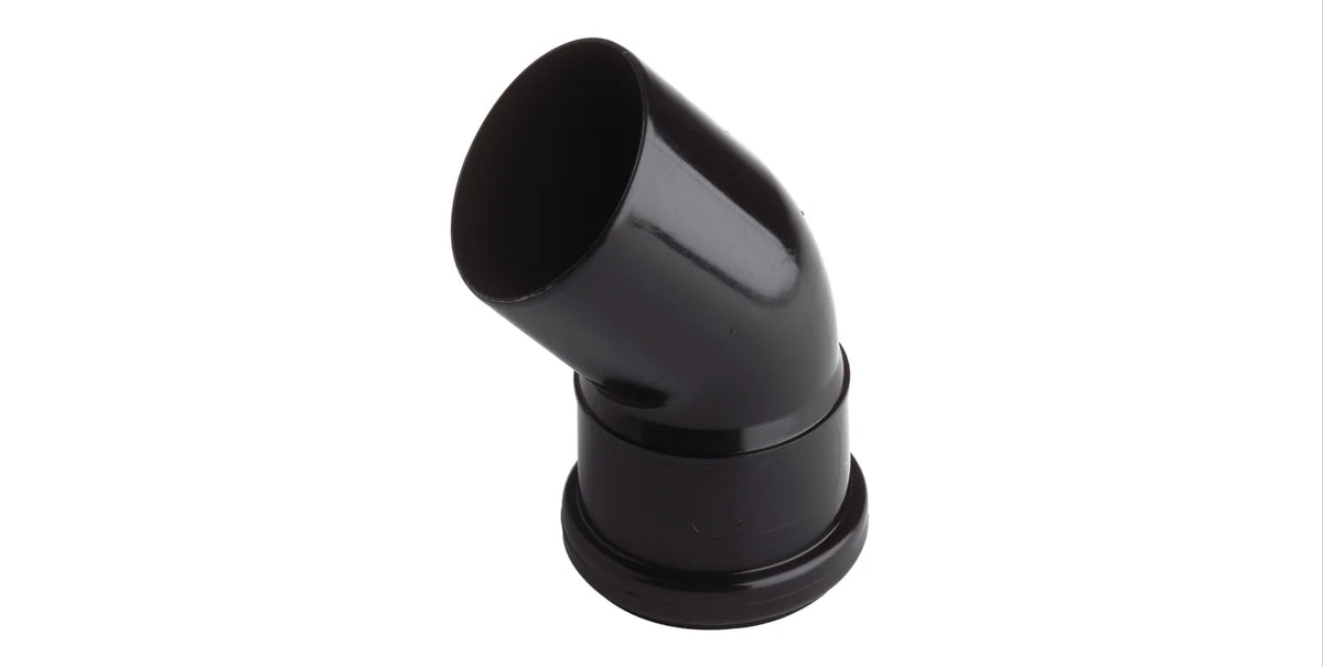 Verbindingsboog zwart 75 MM /45°
